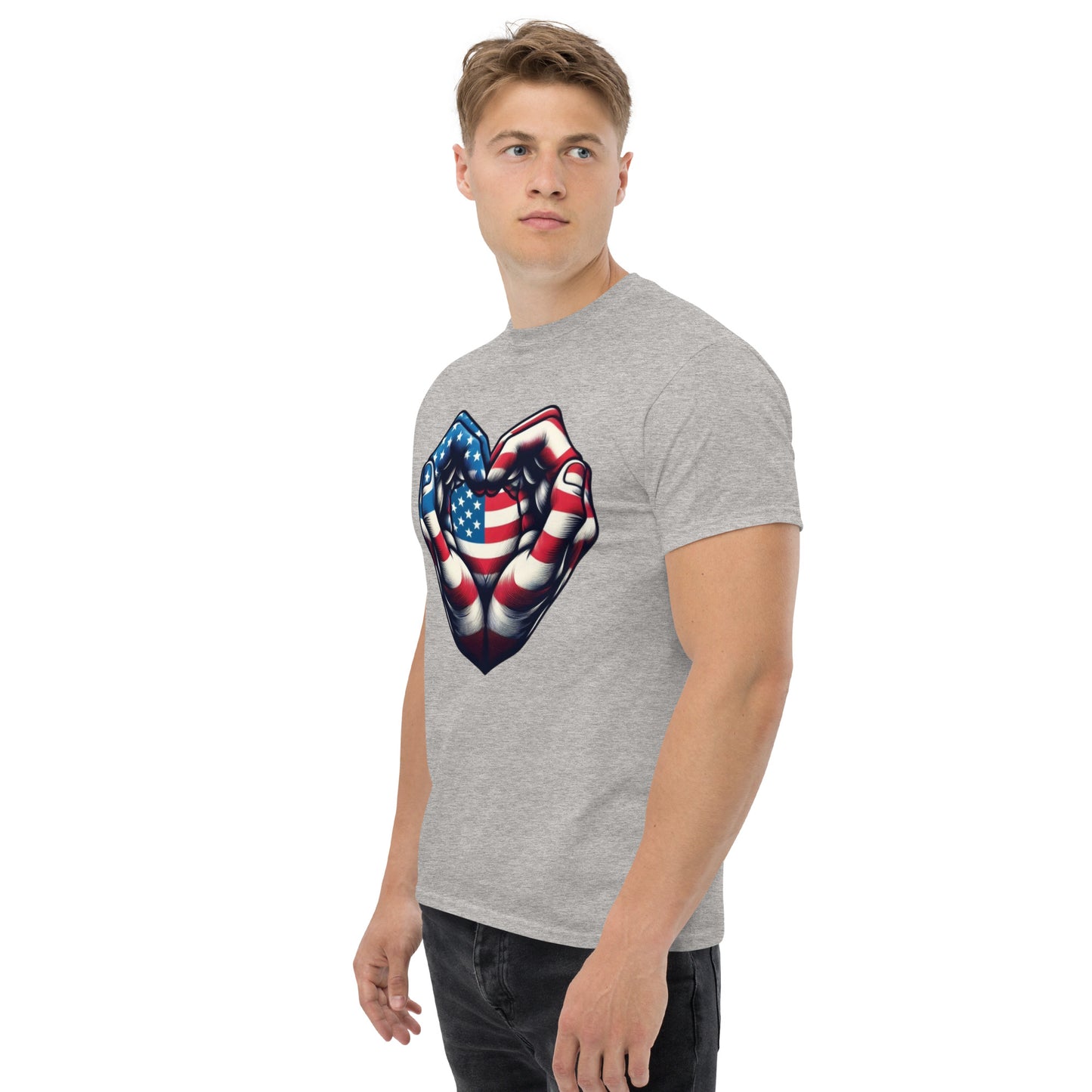 Unisex classic tee, USA, Heart