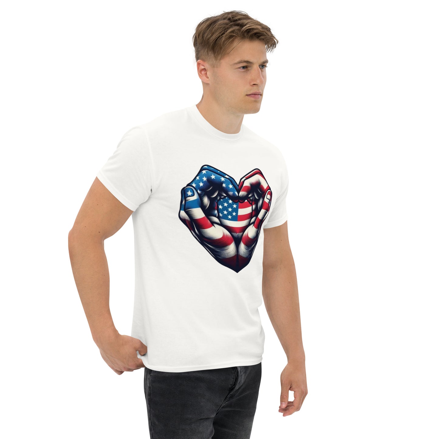 Unisex classic tee, USA, Heart