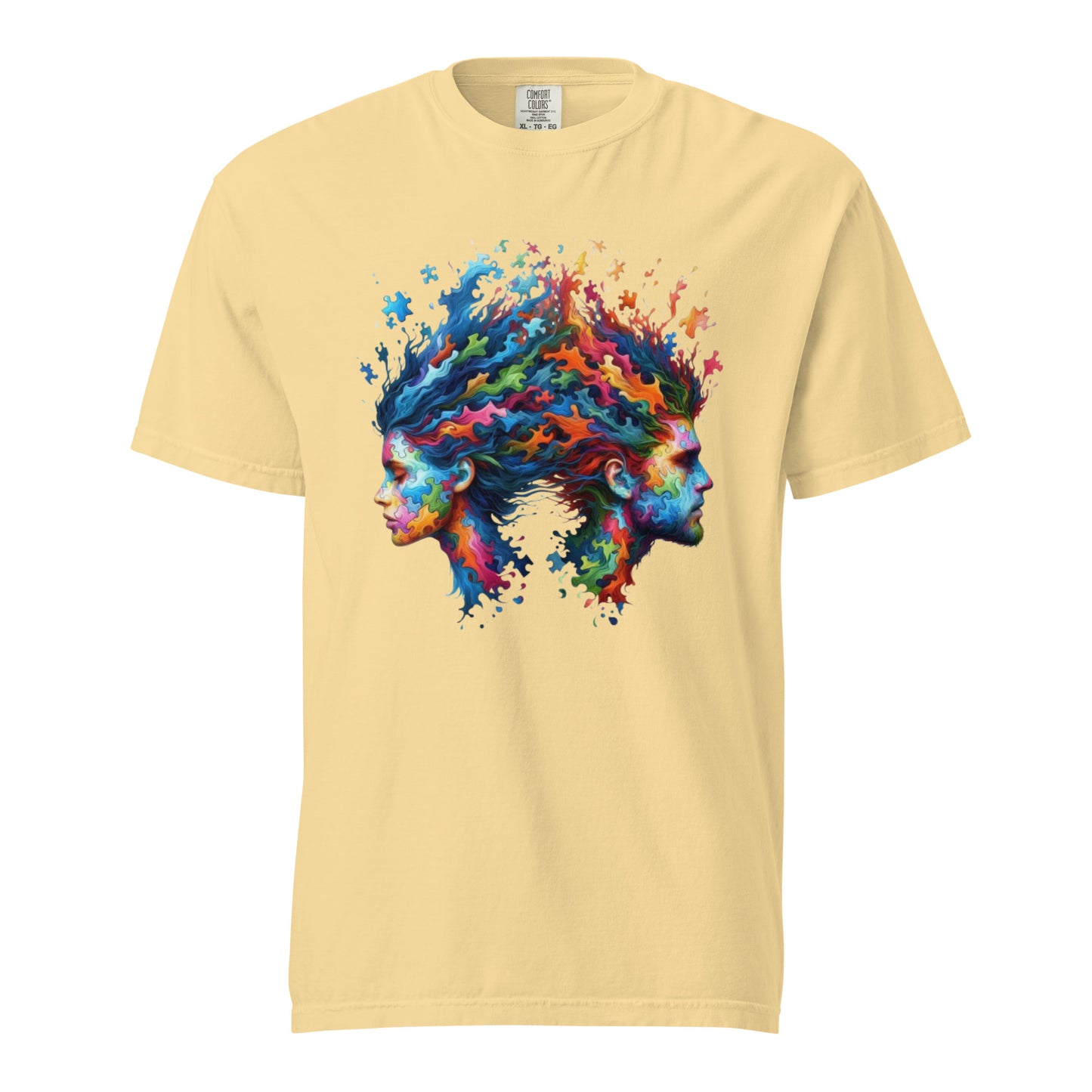 Schweres textilgefärbtes Unisex-T-Shirt