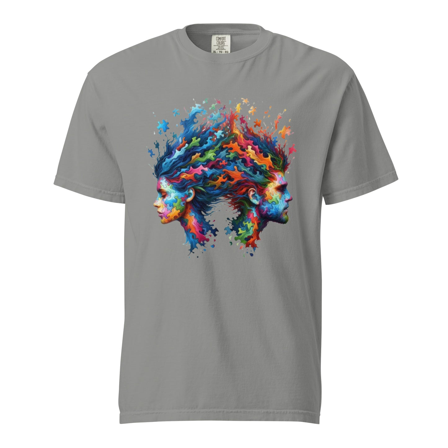Schweres textilgefärbtes Unisex-T-Shirt