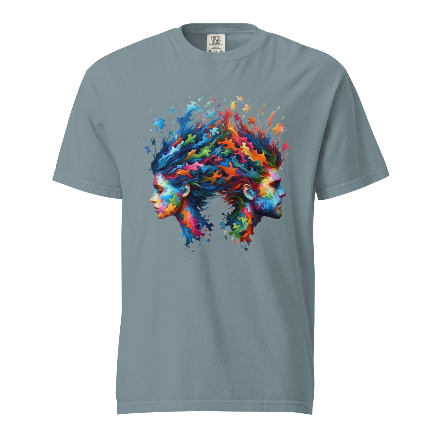 Schweres textilgefärbtes Unisex-T-Shirt