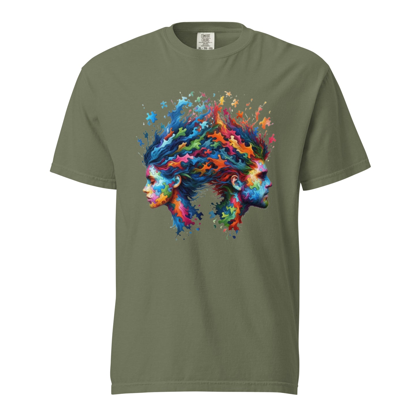 Schweres textilgefärbtes Unisex-T-Shirt