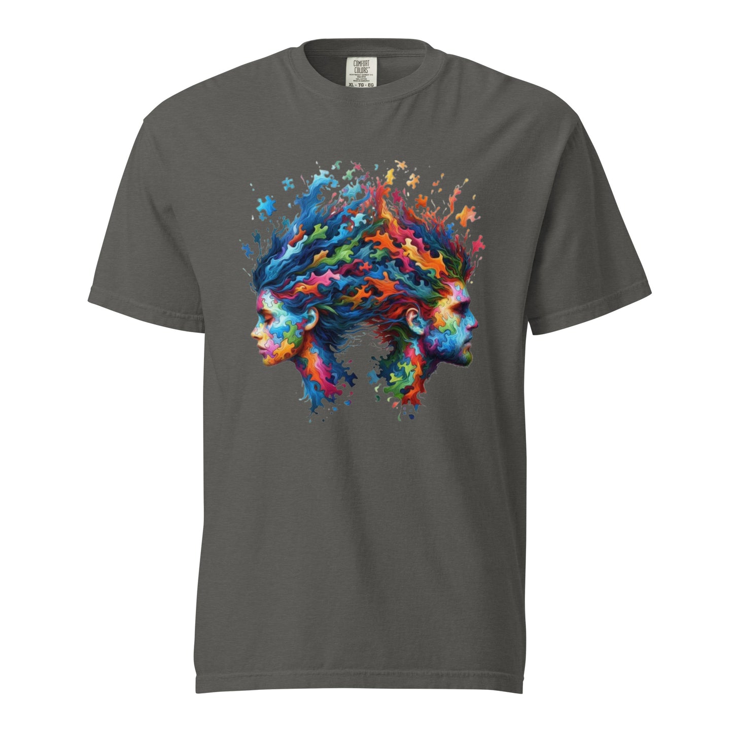 Schweres textilgefärbtes Unisex-T-Shirt