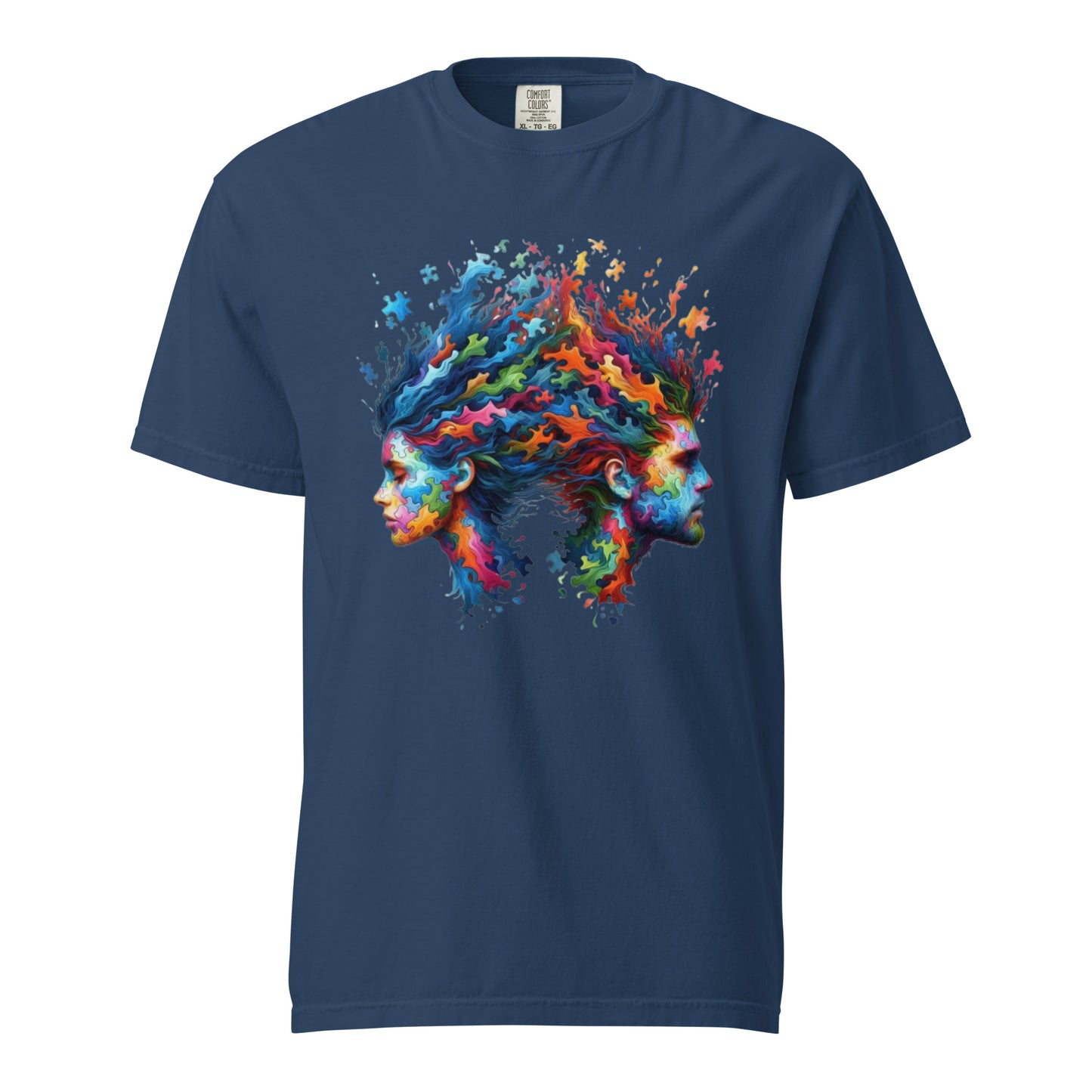 Schweres textilgefärbtes Unisex-T-Shirt