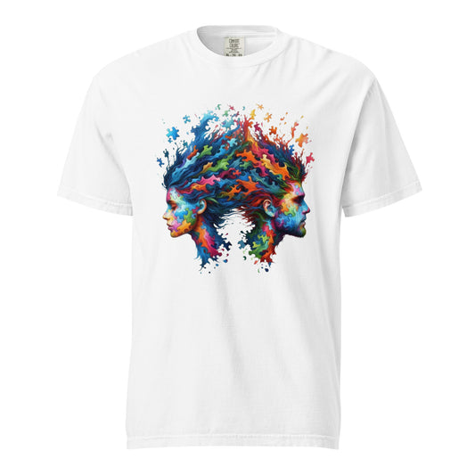 Schweres textilgefärbtes Unisex-T-Shirt