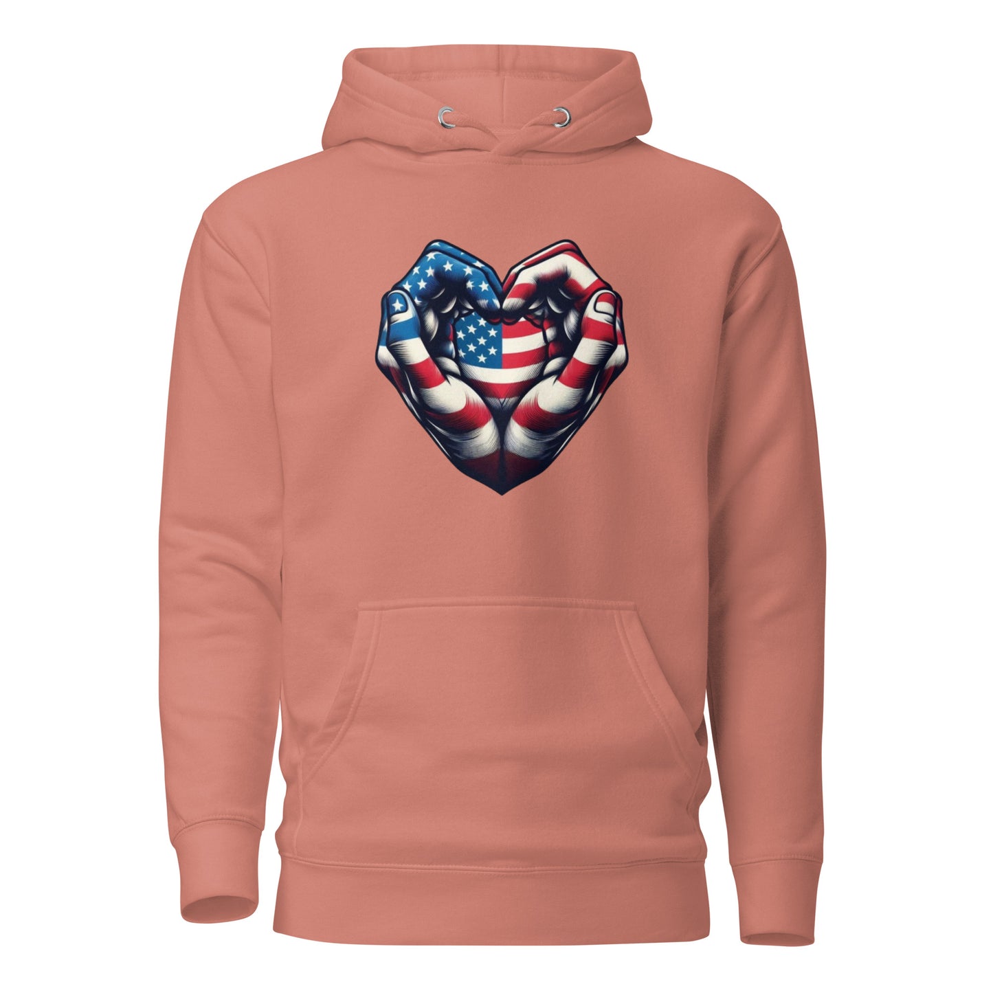 Unisex Hoodie, USA, Heart
