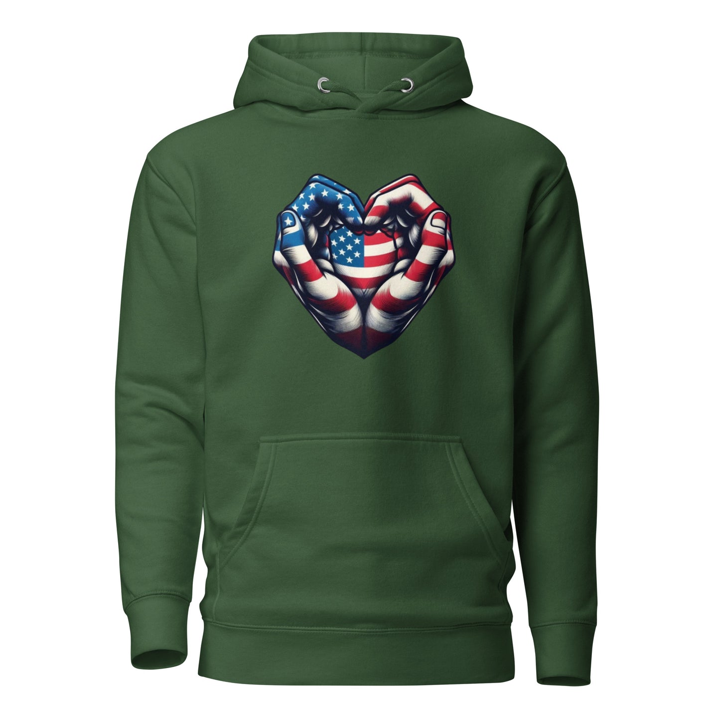 Unisex Hoodie, USA, Heart