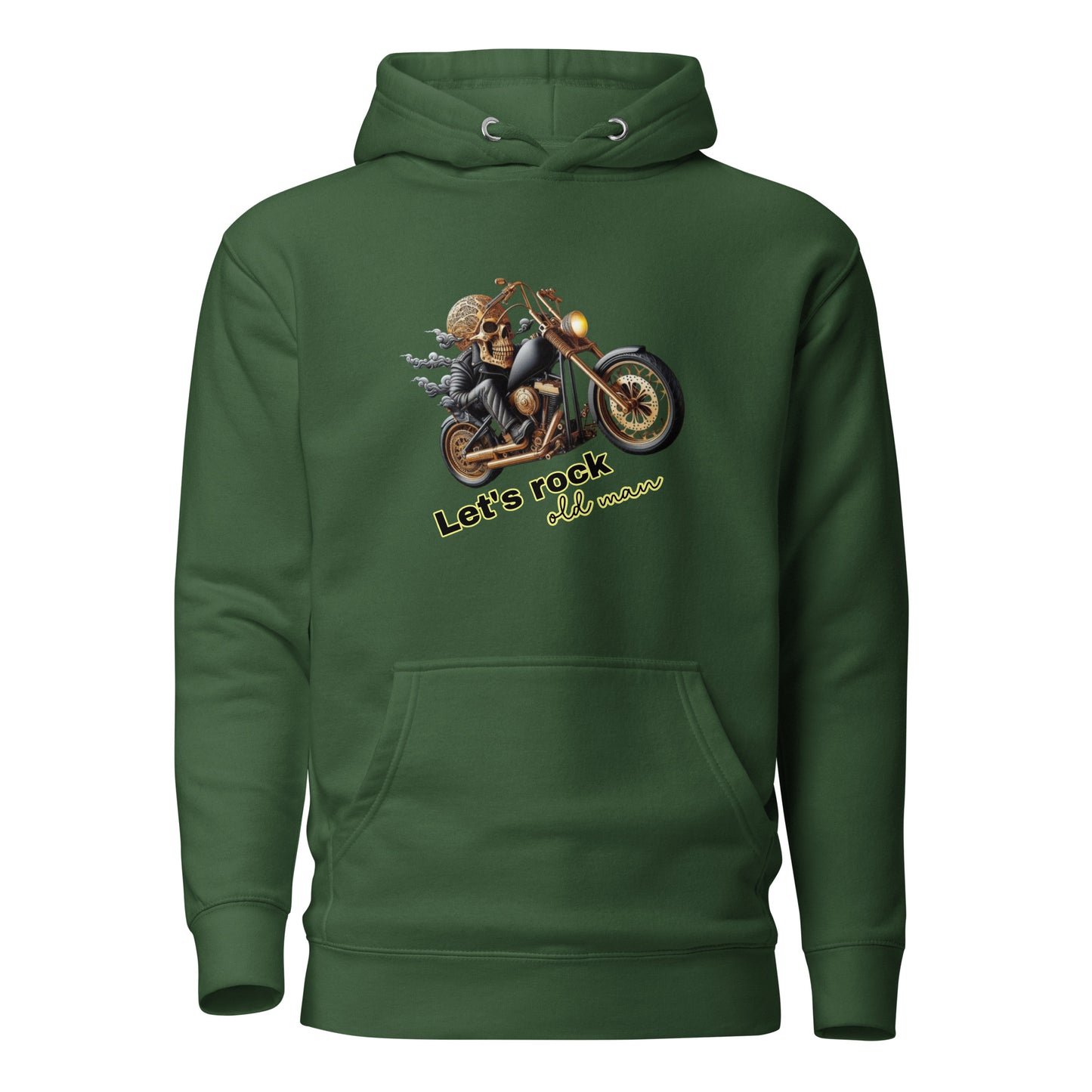 Unisex Hoodie, Old Man, Bike