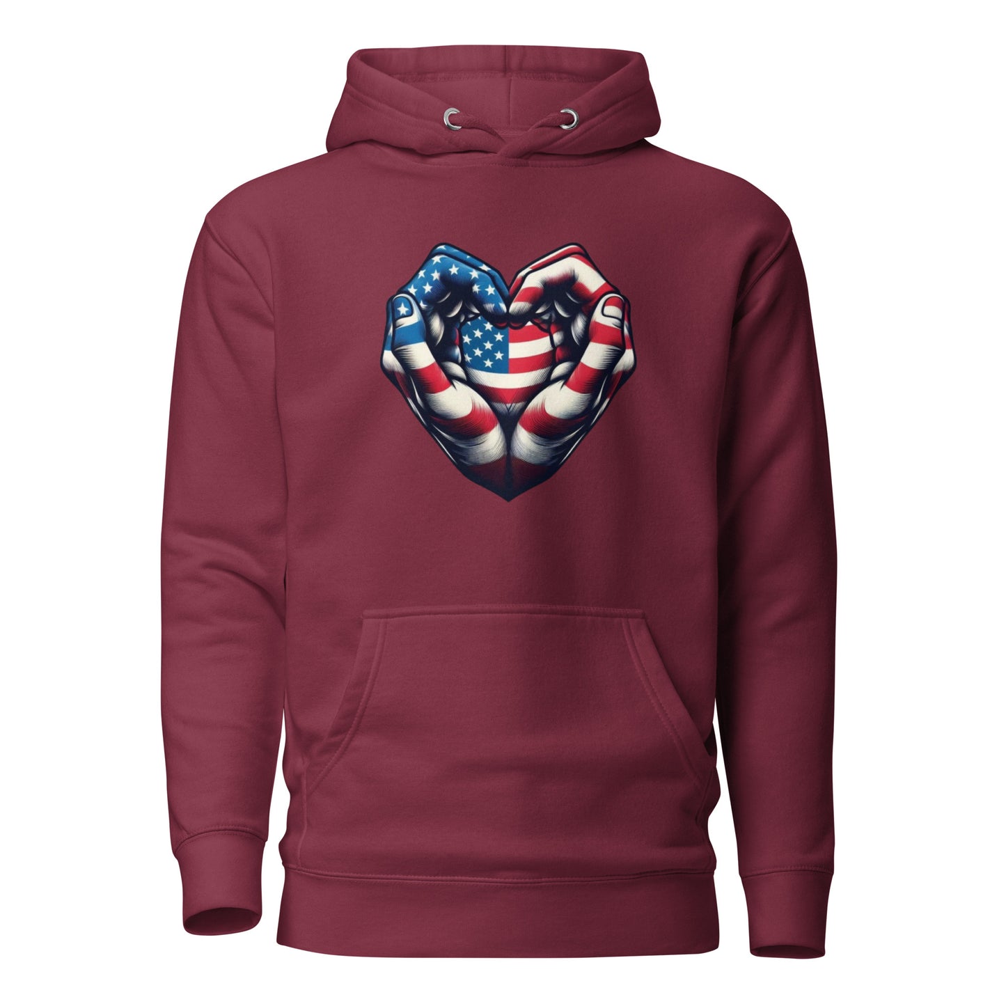 Unisex Hoodie, USA, Heart
