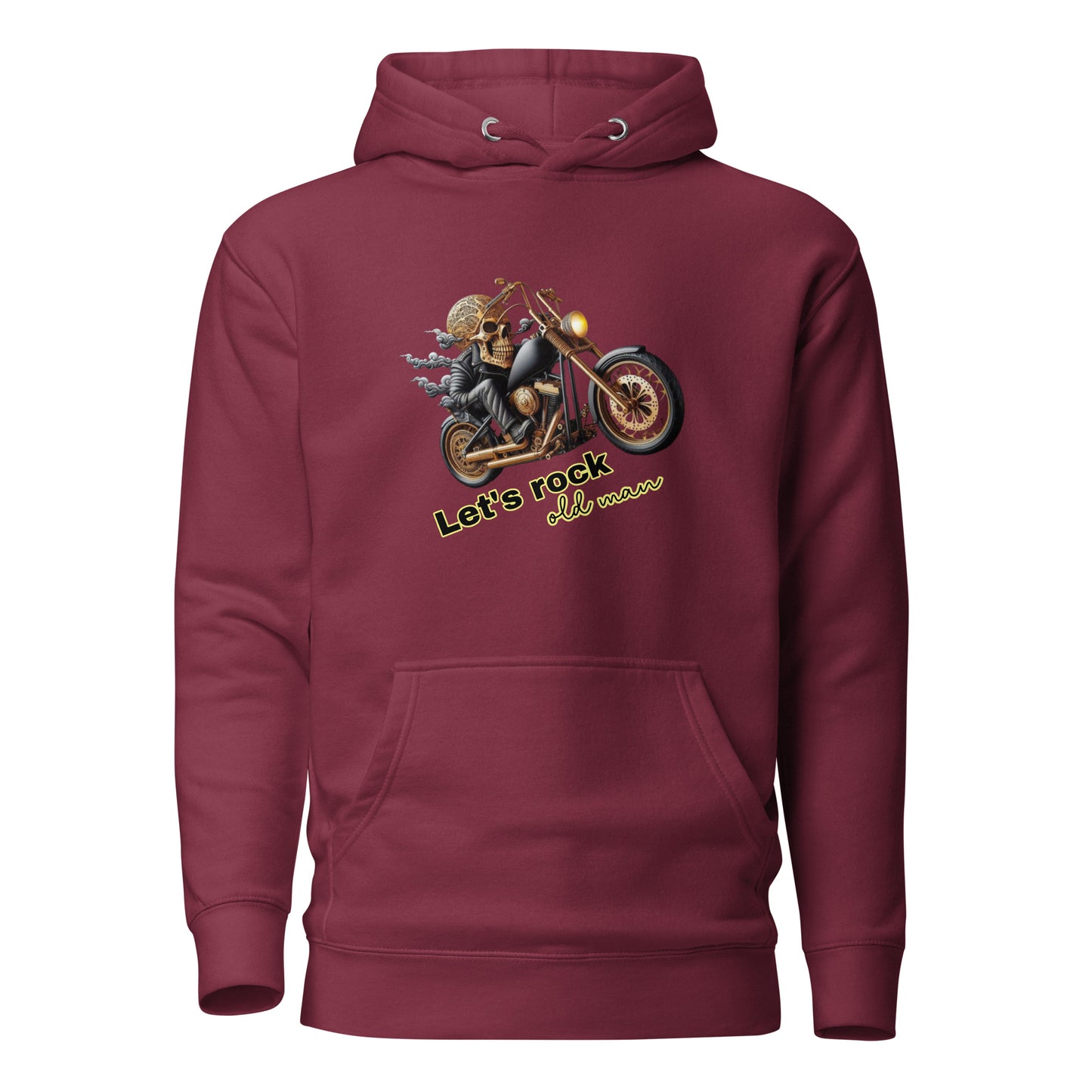 Unisex Hoodie, Old Man, Bike