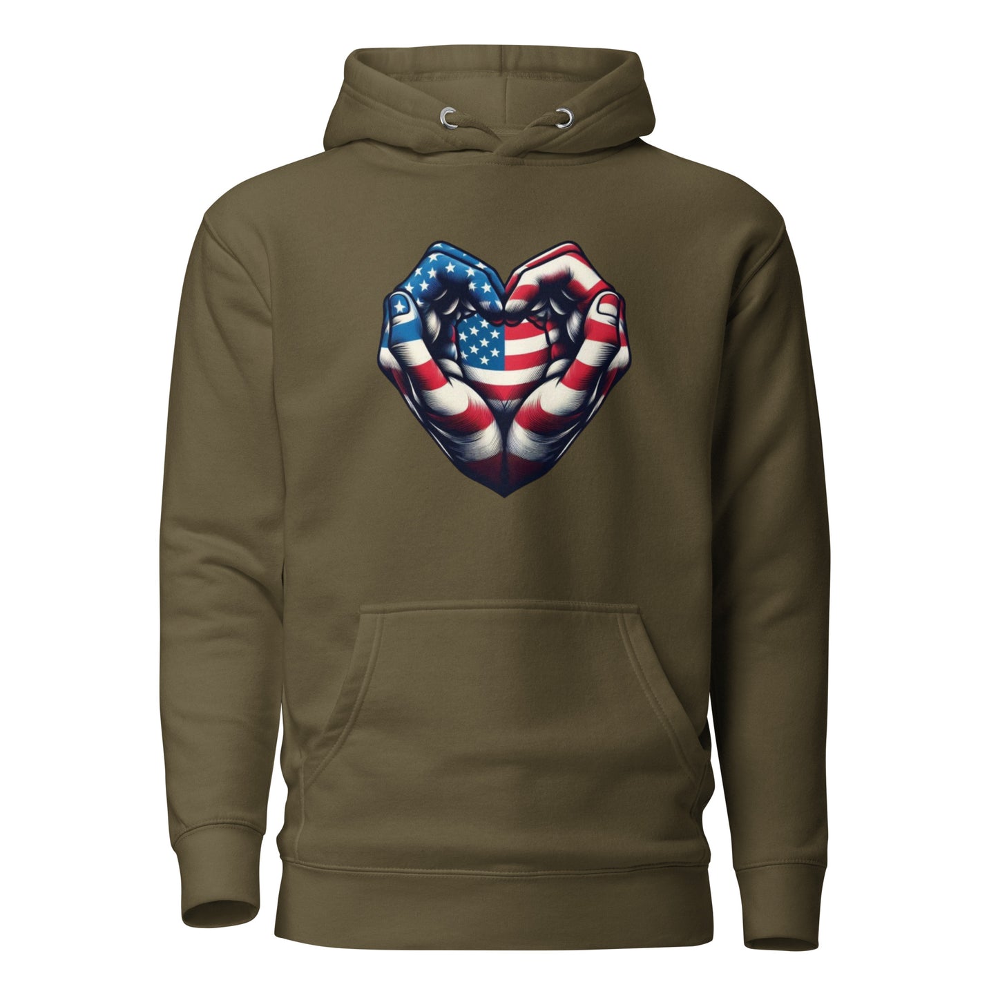 Unisex Hoodie, USA, Heart