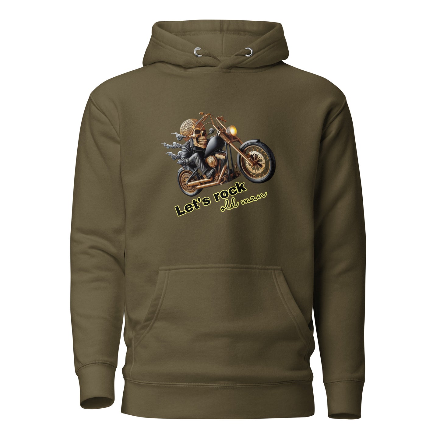 Unisex Hoodie, Old Man, Bike