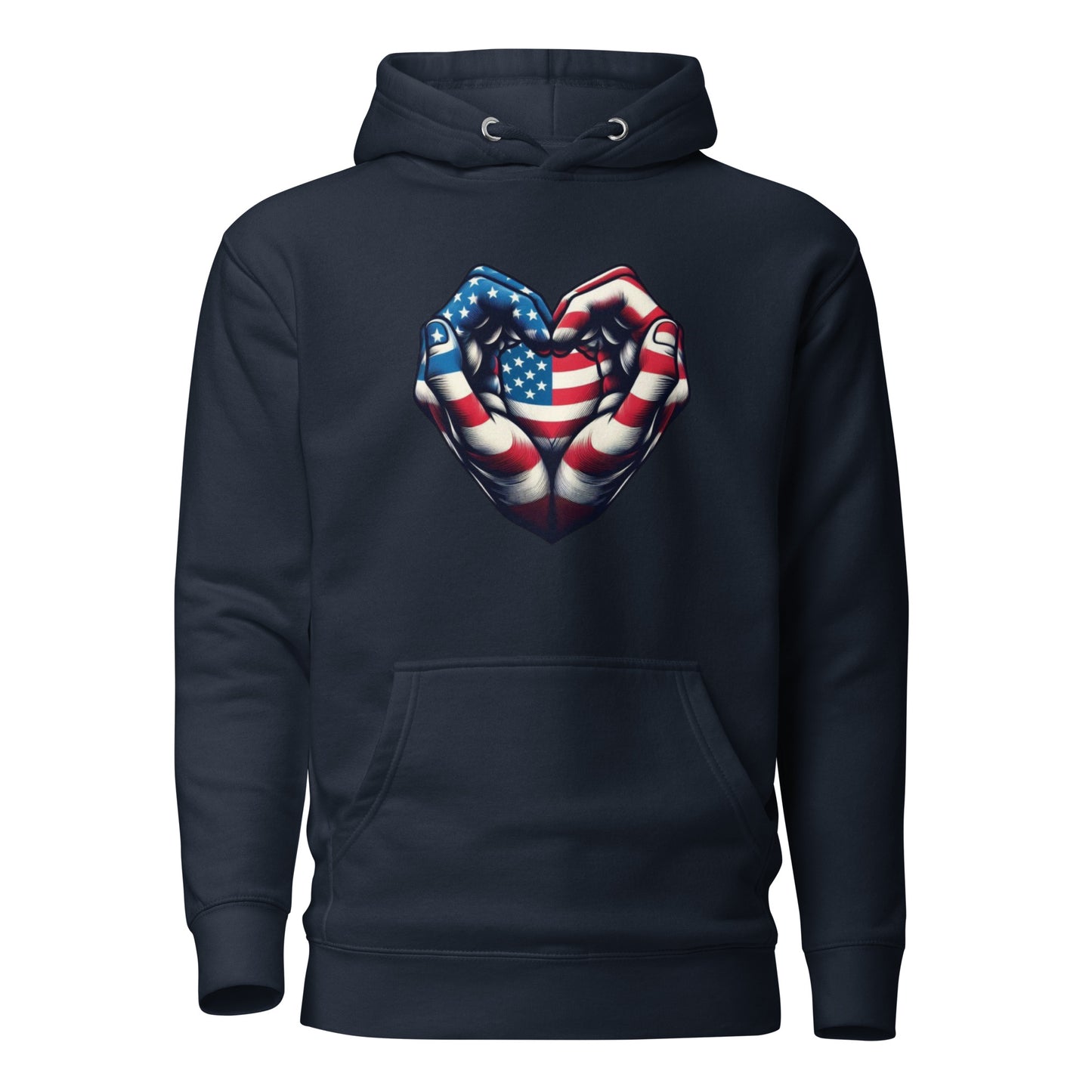 Unisex Hoodie, USA, Heart