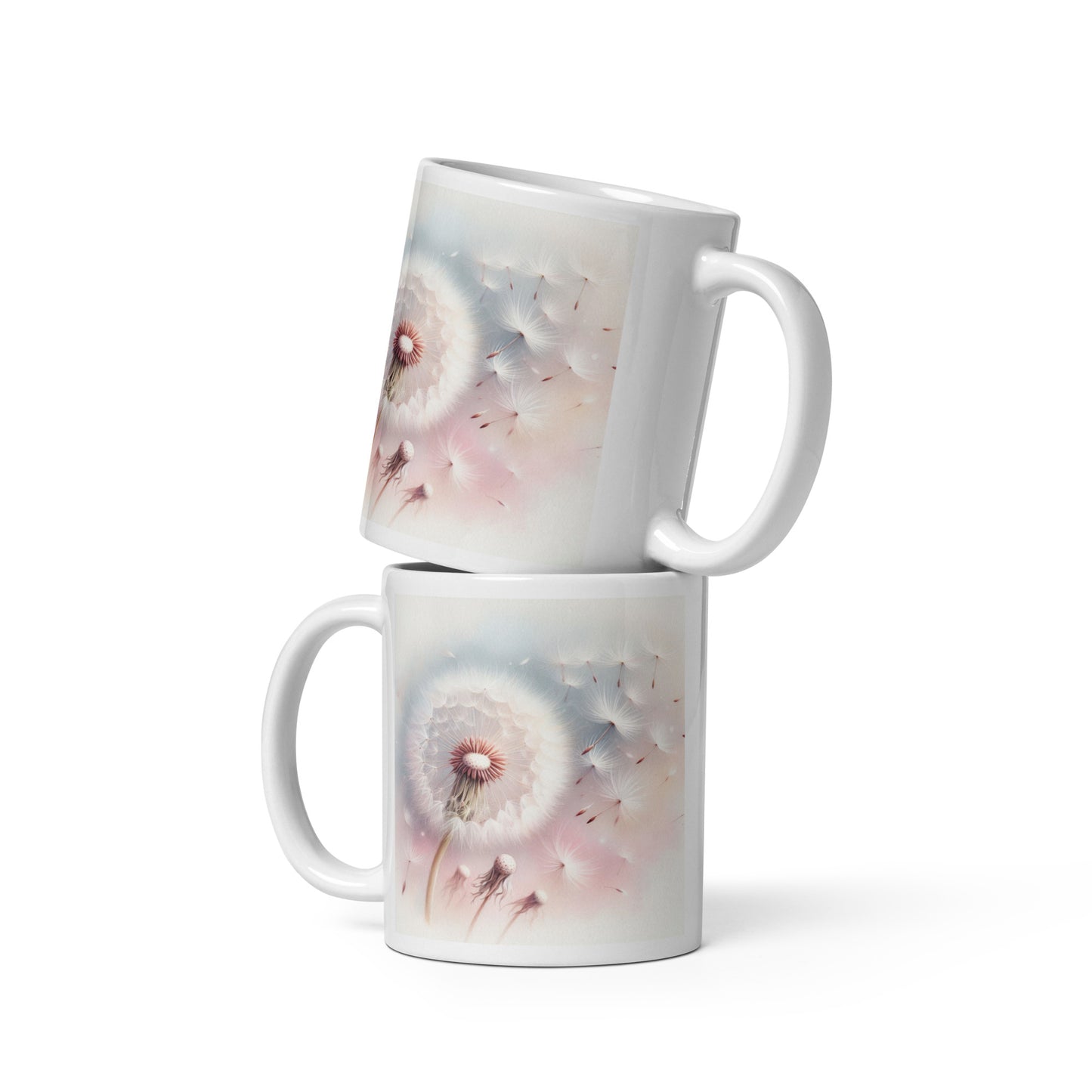 White glossy mug
