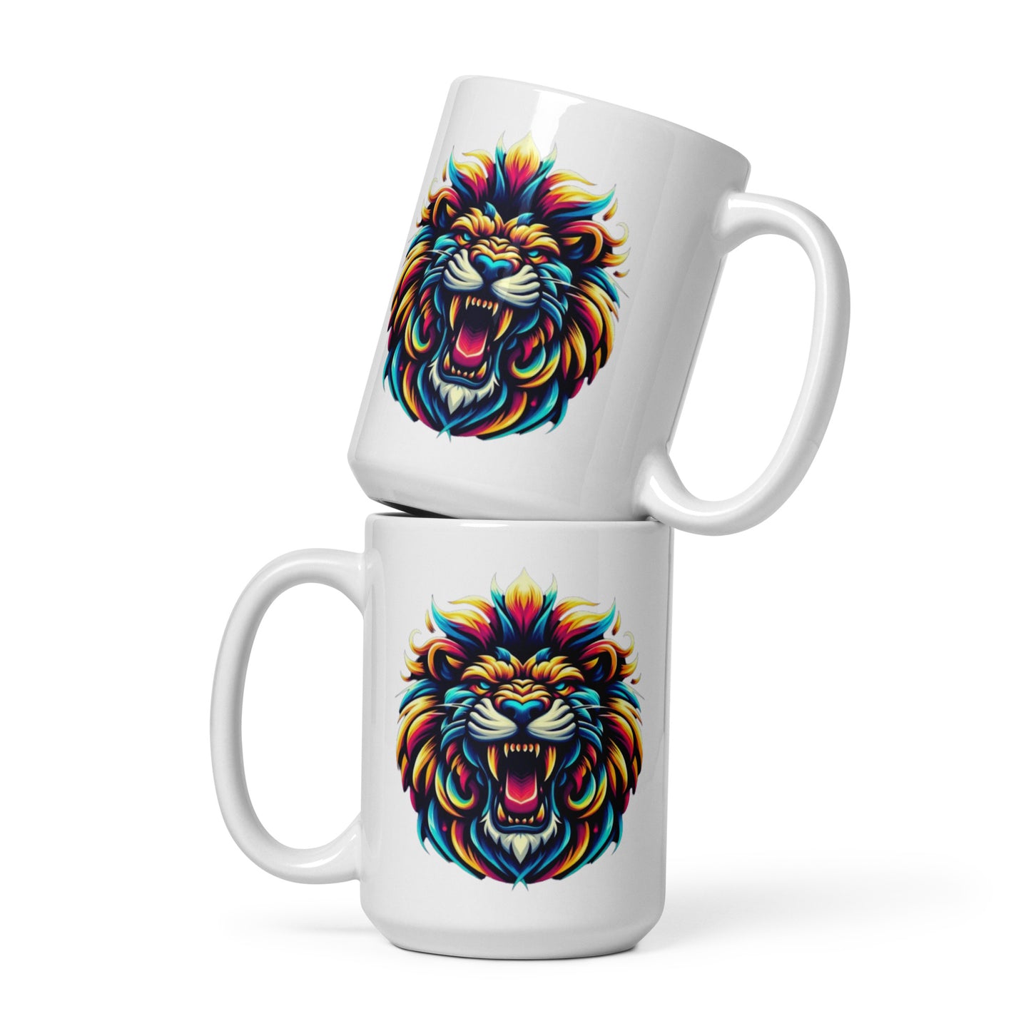 White glossy mug