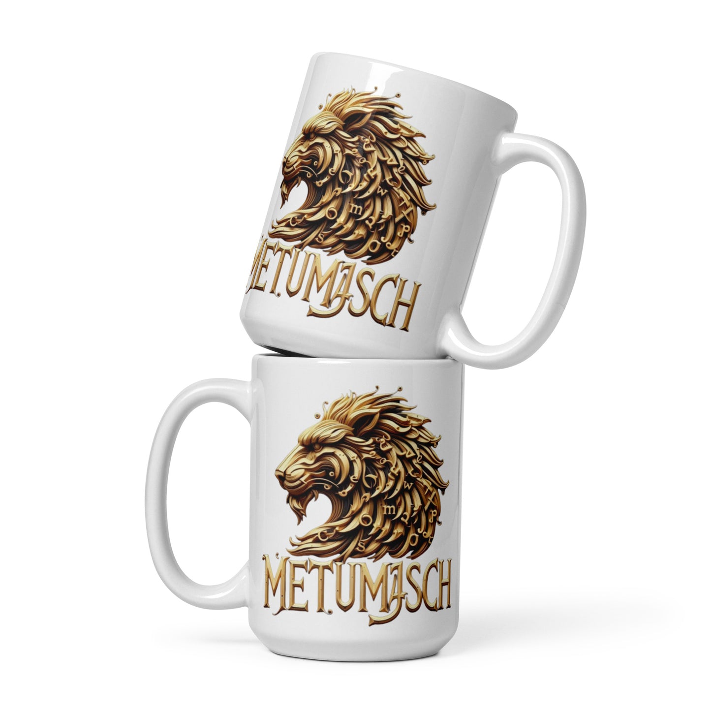 White glossy mug