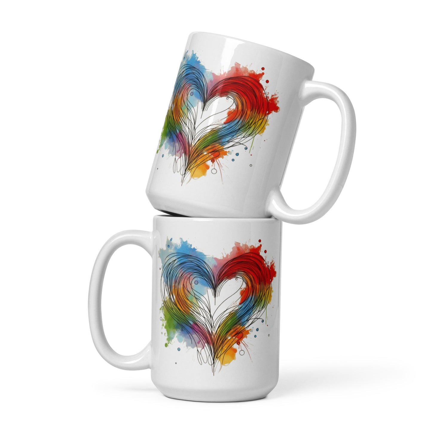 White glossy mug