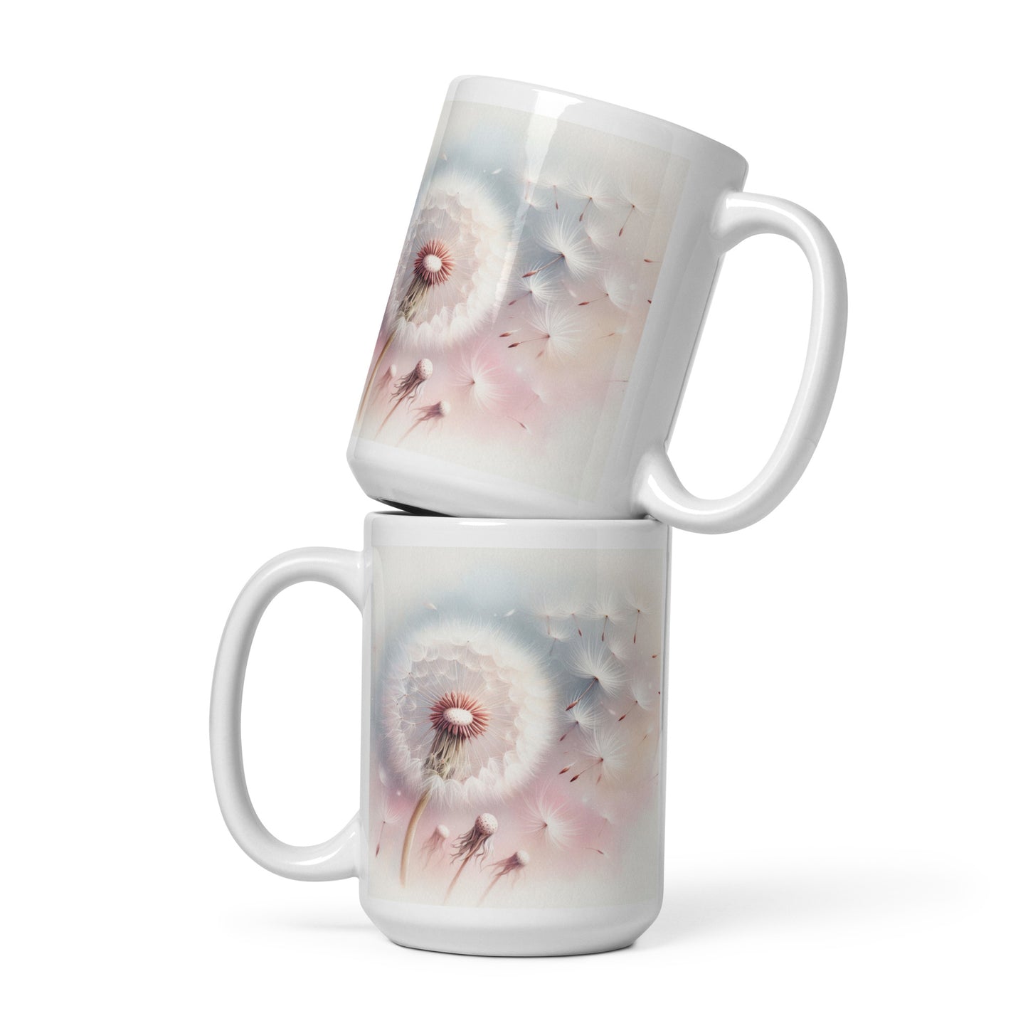 White glossy mug