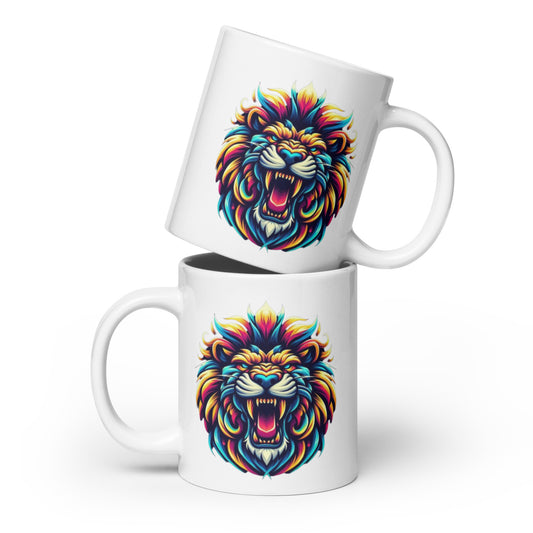 White glossy mug
