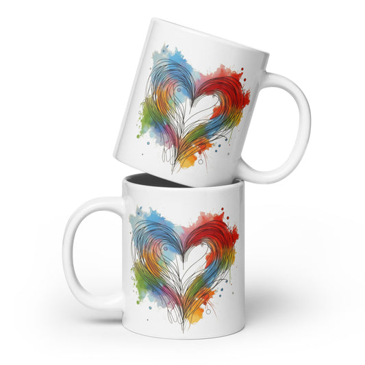 White glossy mug