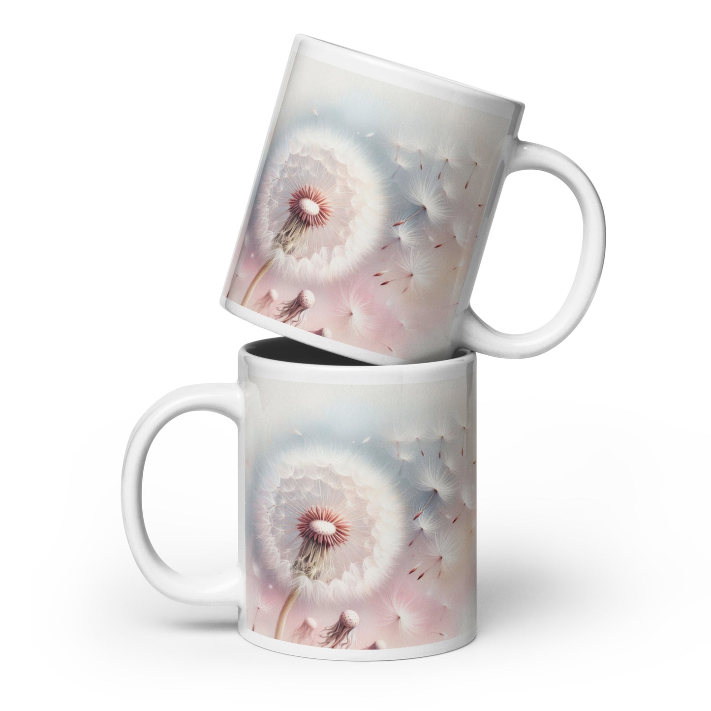White glossy mug