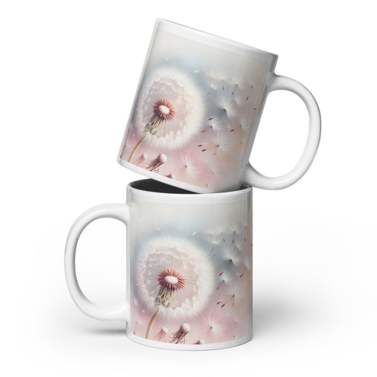 White glossy mug