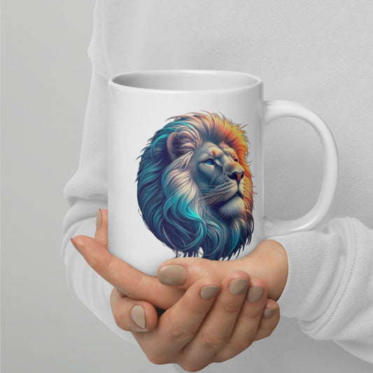 White glossy mug