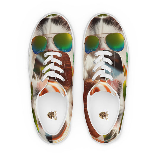 Women’s lace-up canvas shoes