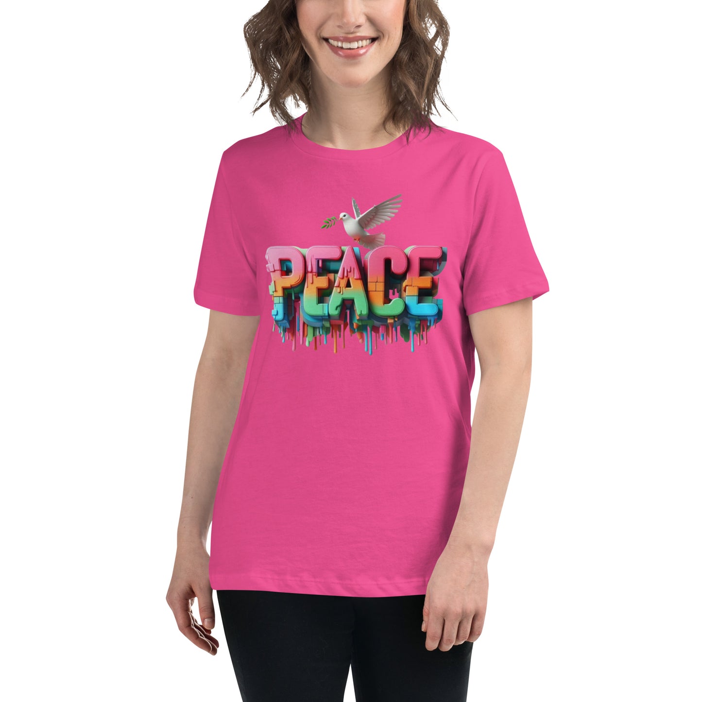 Women's Relaxed T-Shirt, Peace