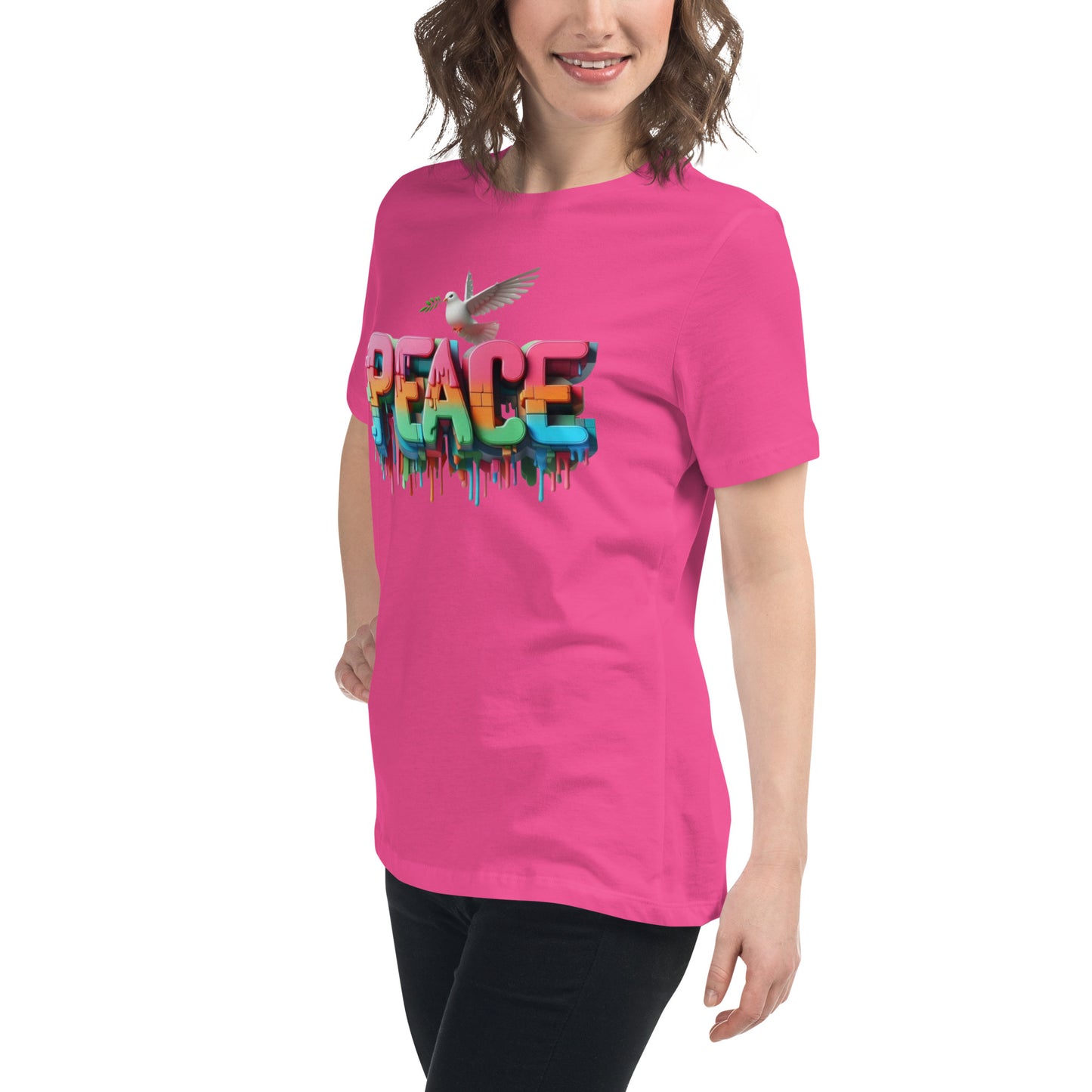 Women's Relaxed T-Shirt, Peace