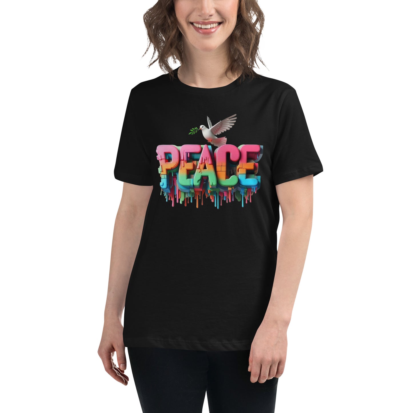 Women's Relaxed T-Shirt, Peace