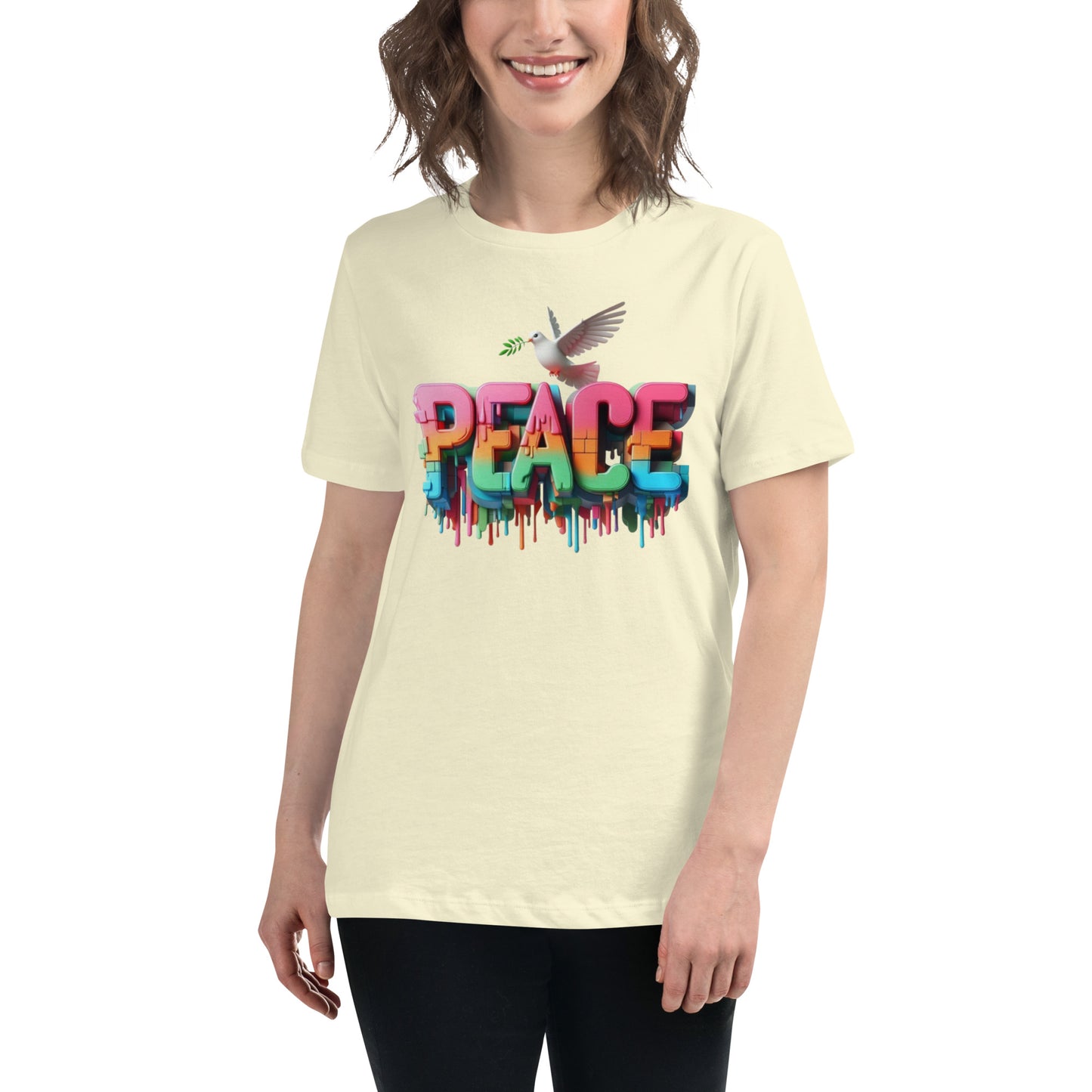 Women's Relaxed T-Shirt, Peace