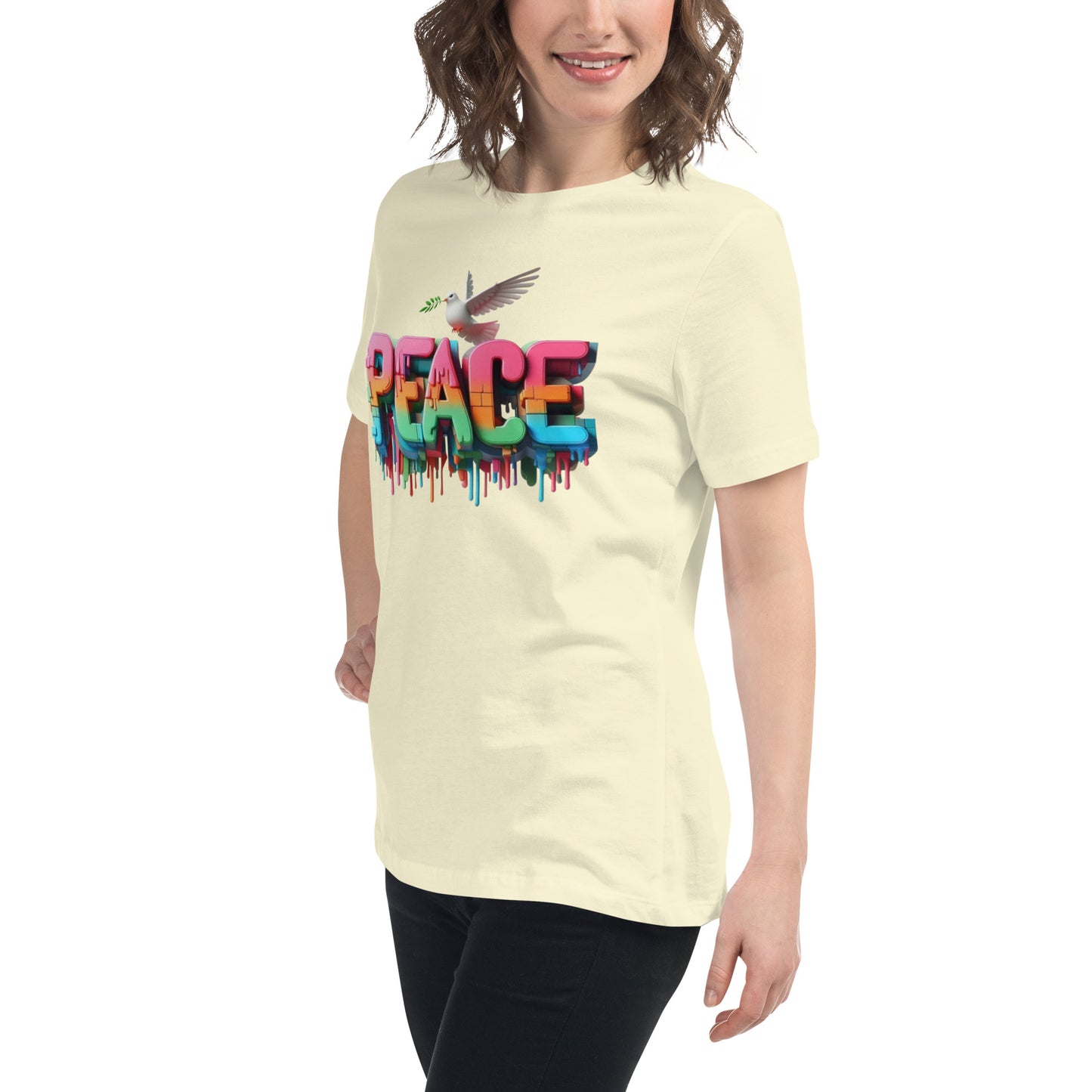 Women's Relaxed T-Shirt, Peace