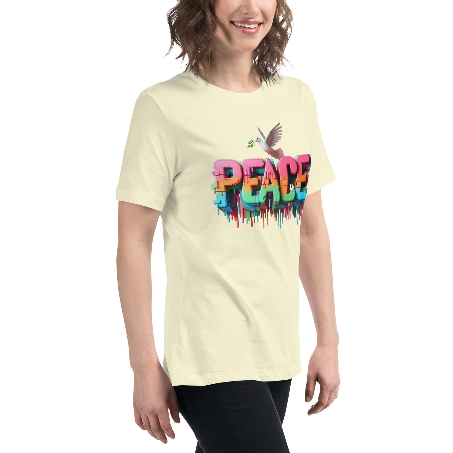 Women's Relaxed T-Shirt, Peace