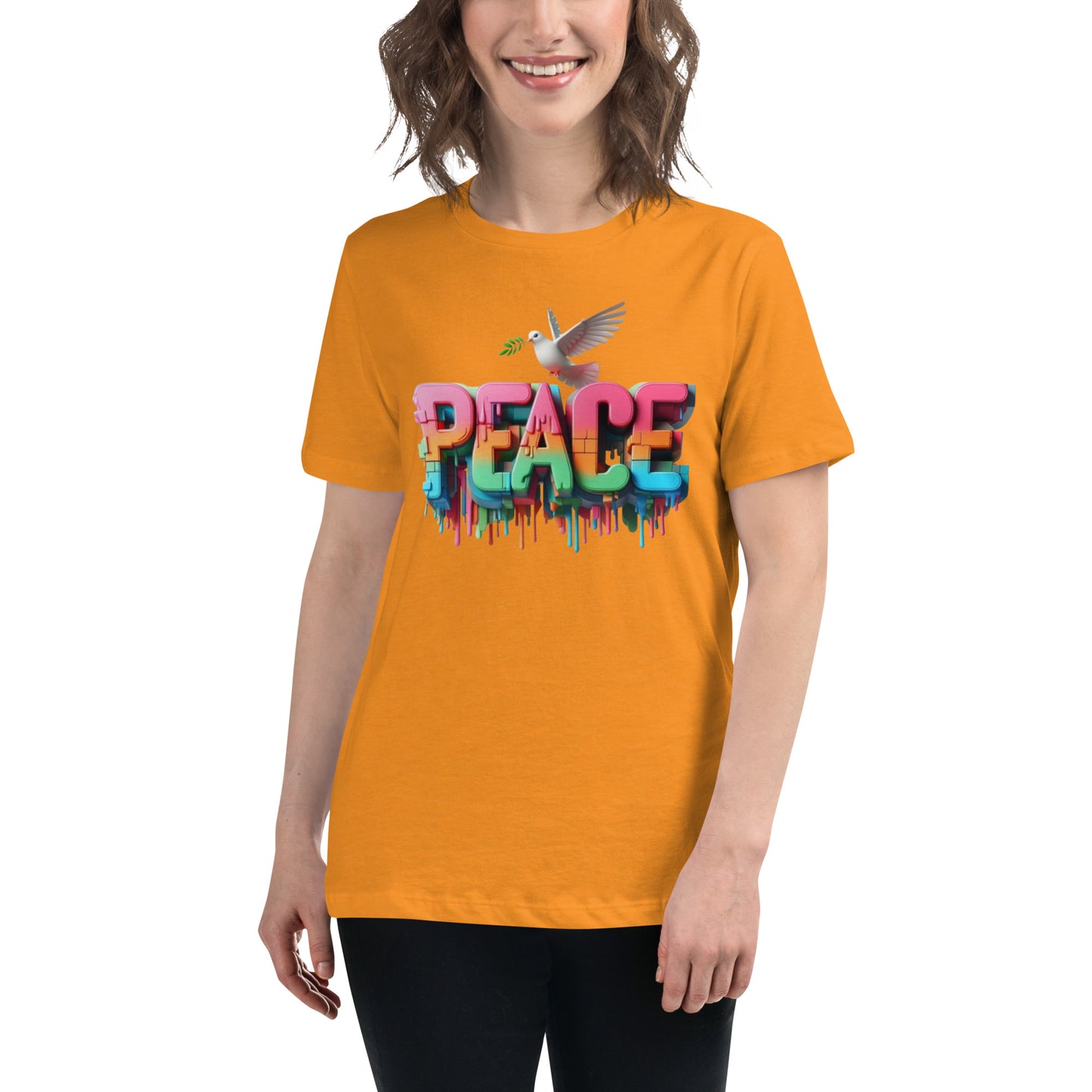 Women's Relaxed T-Shirt, Peace
