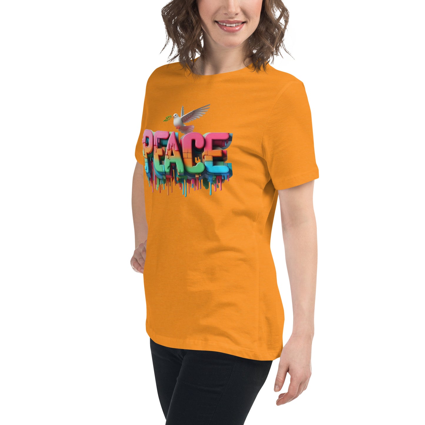 Women's Relaxed T-Shirt, Peace