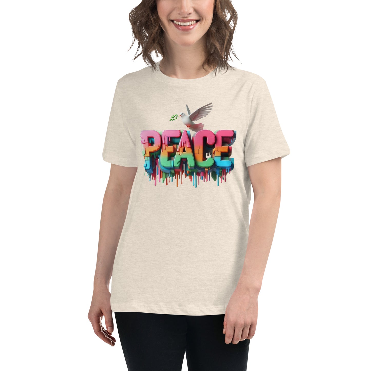 Women's Relaxed T-Shirt, Peace