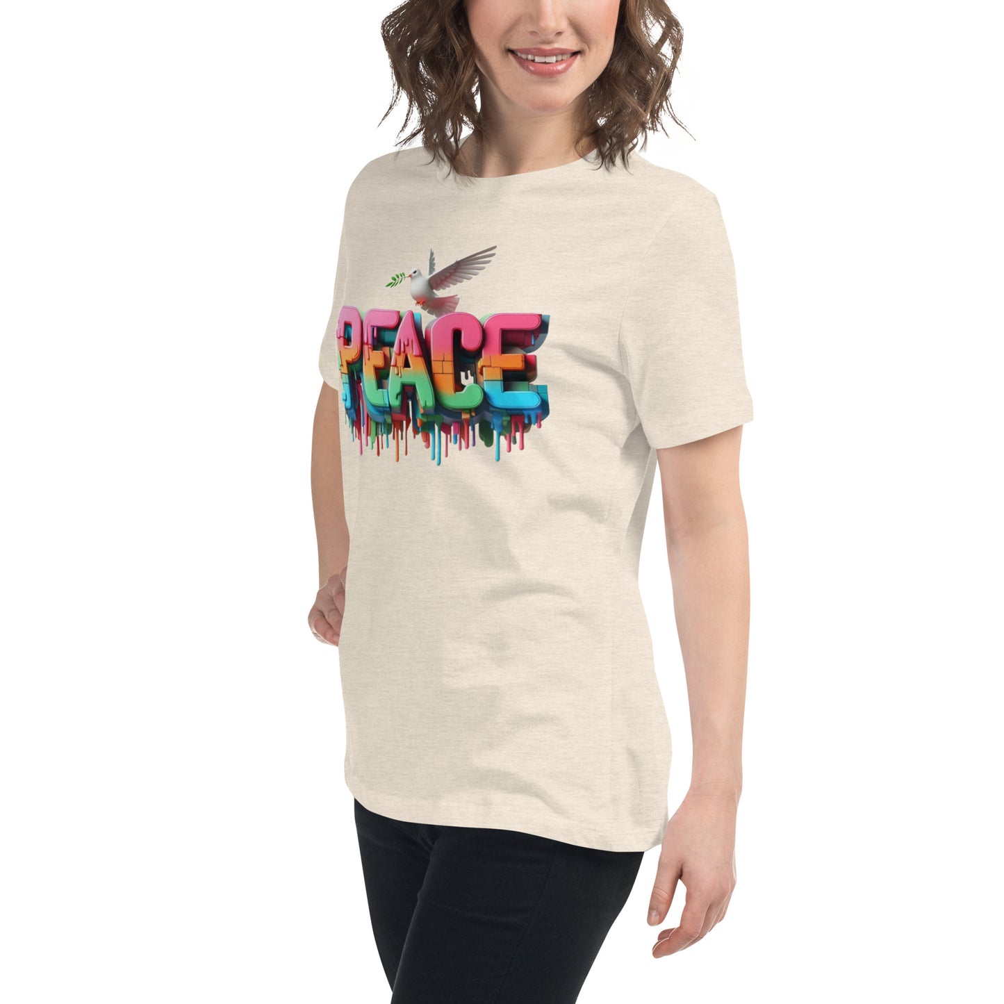 Women's Relaxed T-Shirt, Peace