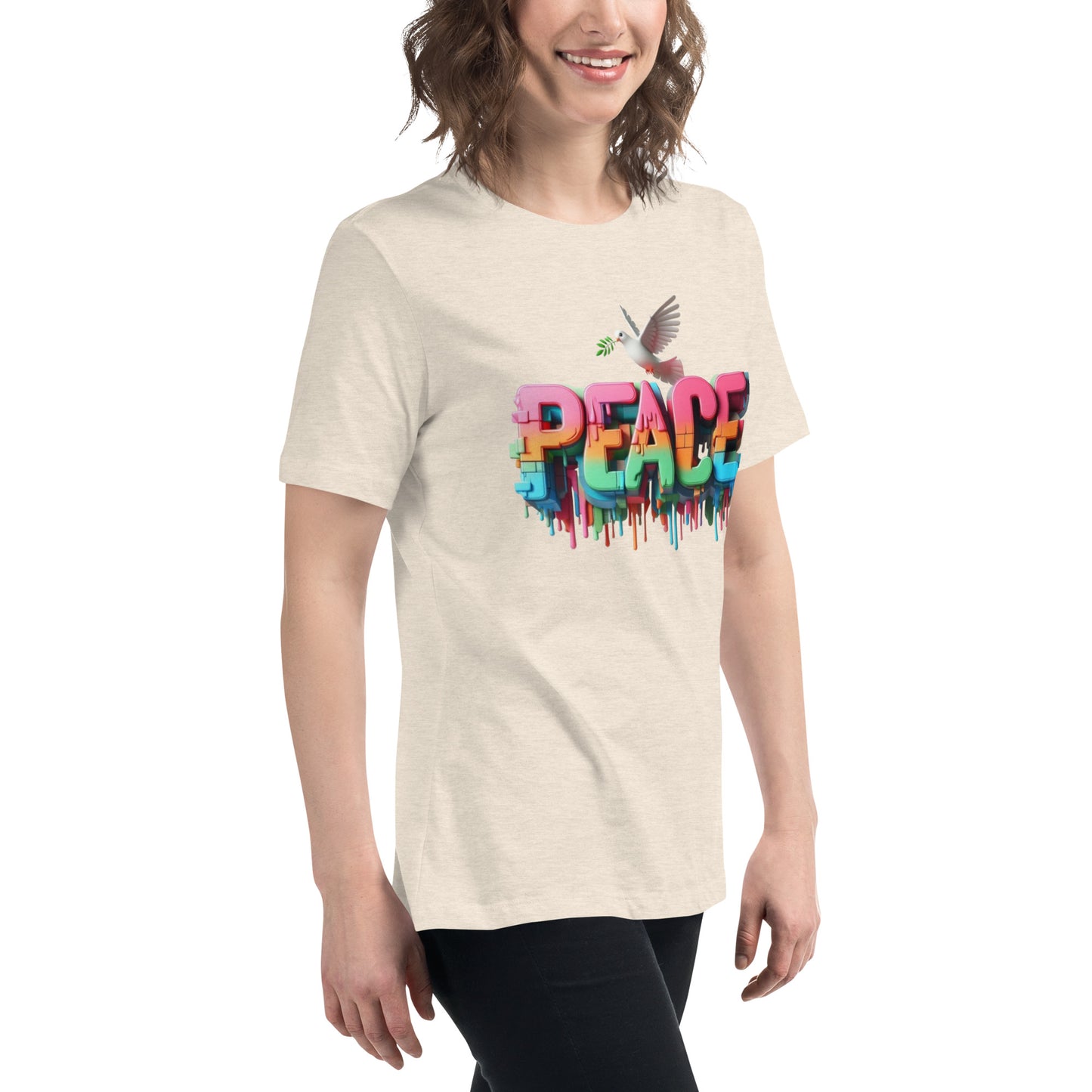 Women's Relaxed T-Shirt, Peace