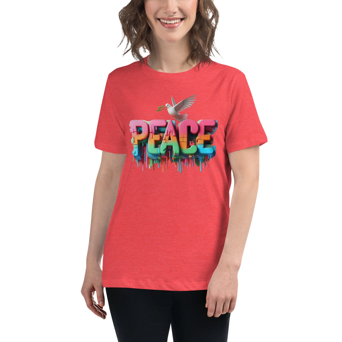 Women's Relaxed T-Shirt, Peace
