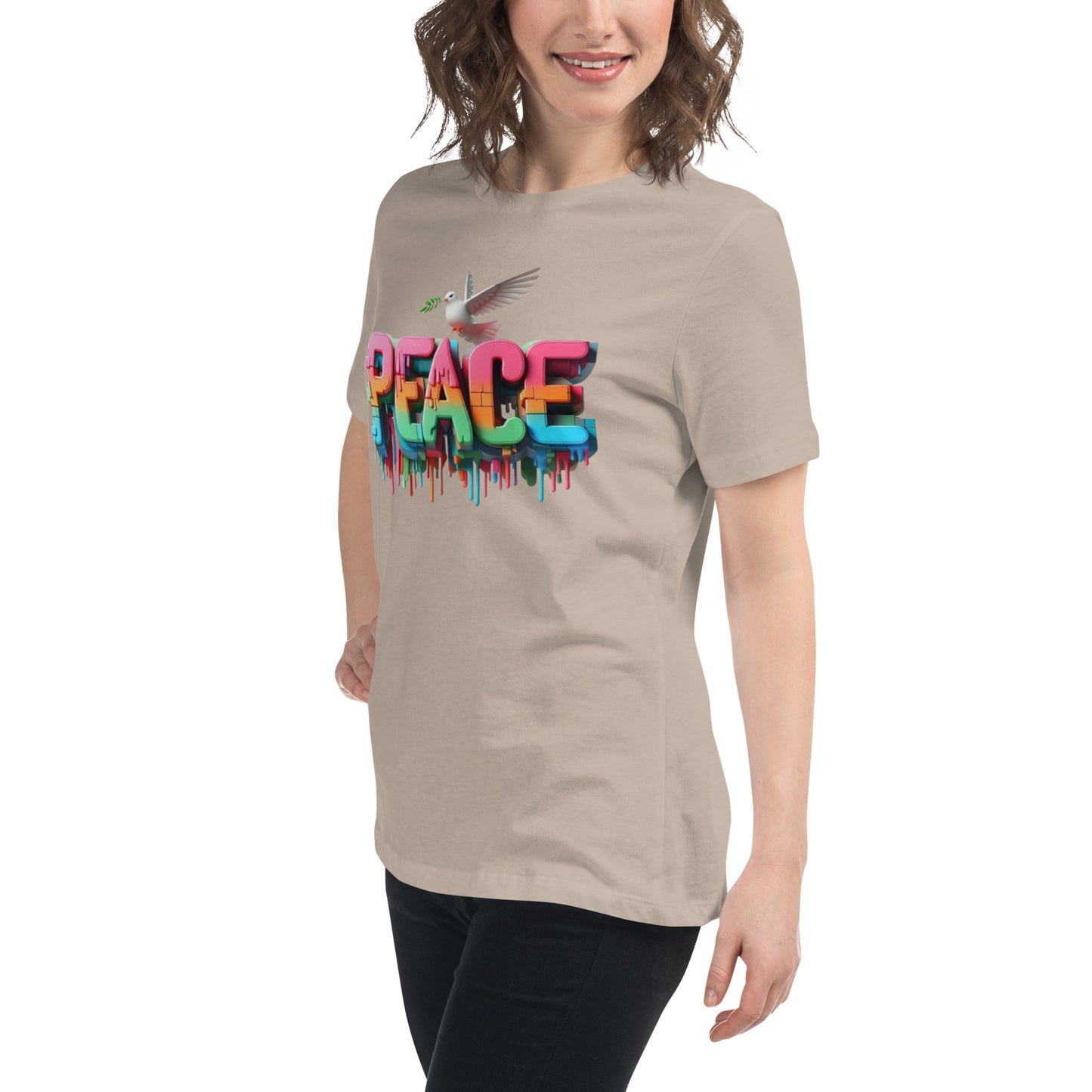 Women's Relaxed T-Shirt, Peace