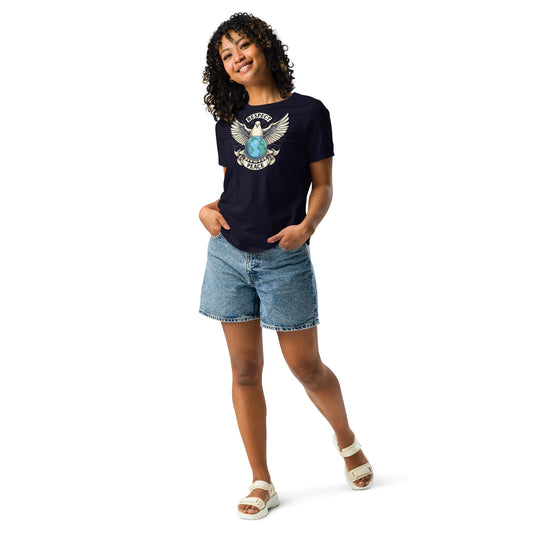 Women's Relaxed T-Shirt, Peace and Respect