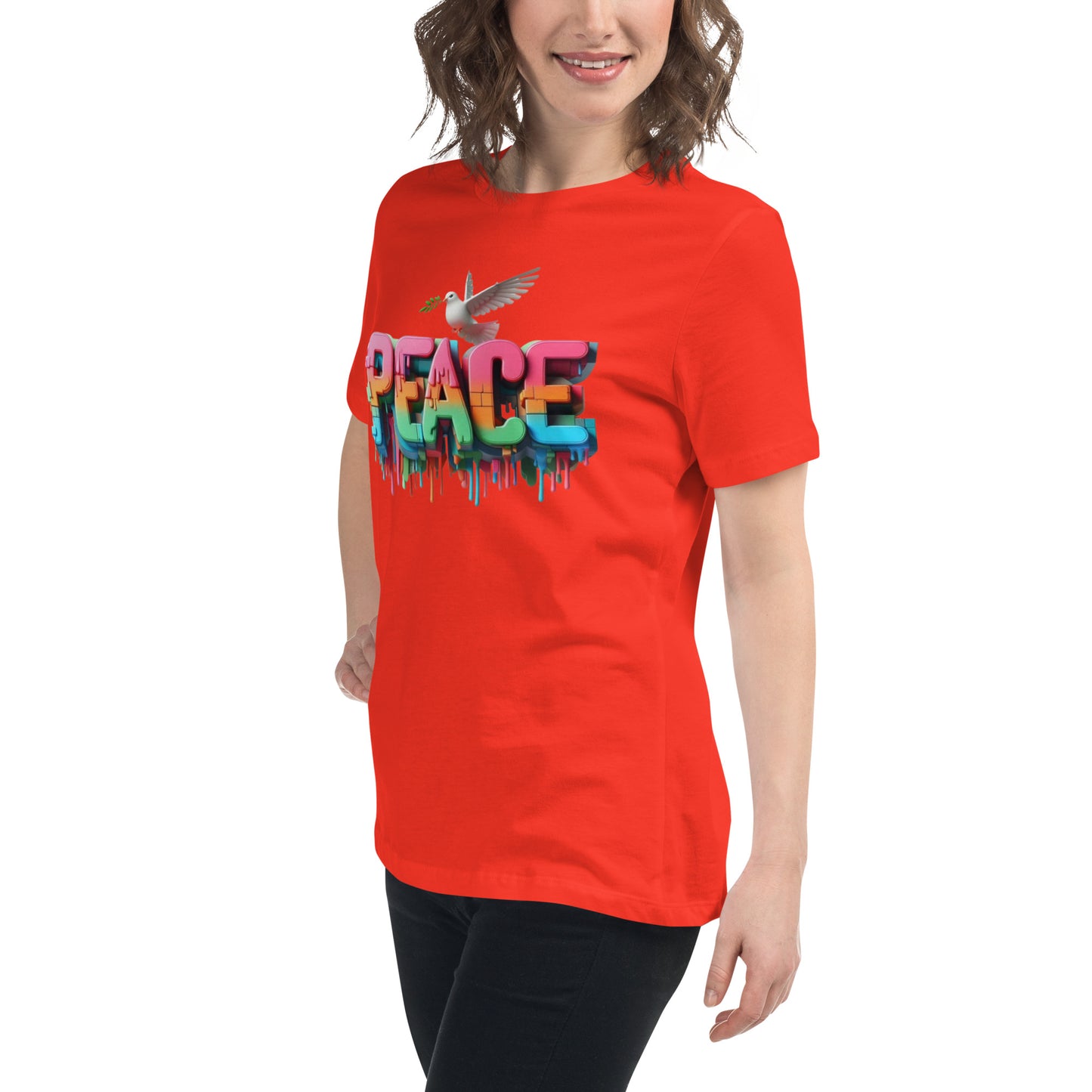 Women's Relaxed T-Shirt, Peace