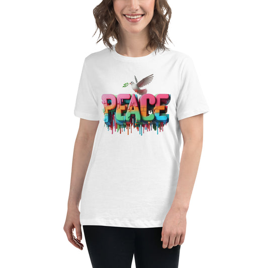 Women's Relaxed T-Shirt, Peace