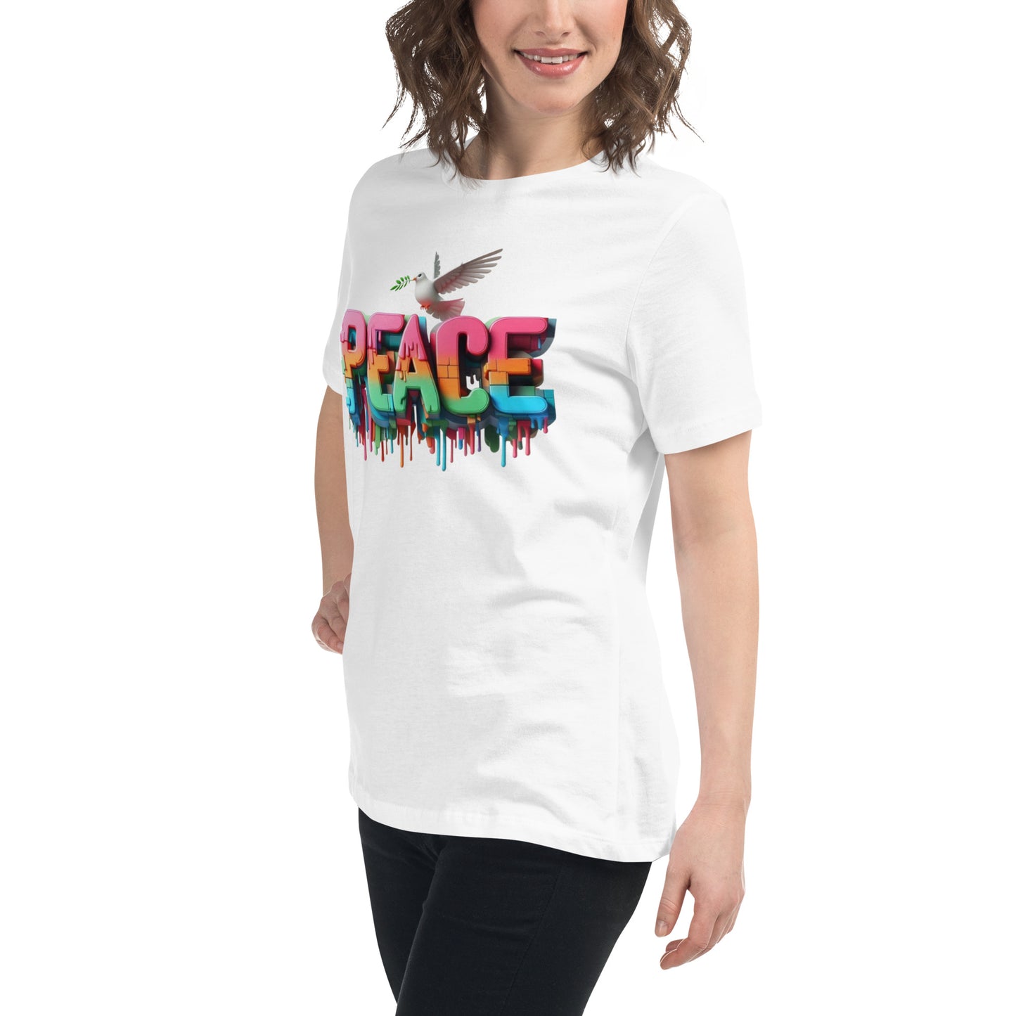 Women's Relaxed T-Shirt, Peace