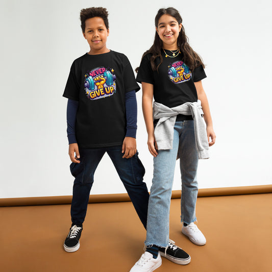 Youth classic tee, Never give up