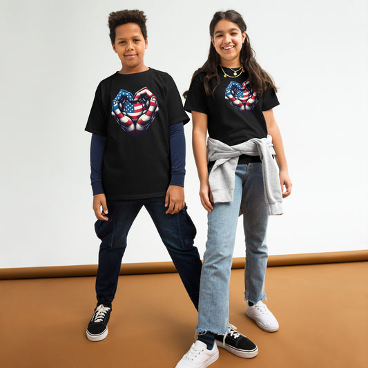 Youth classic tee, USA, Heart