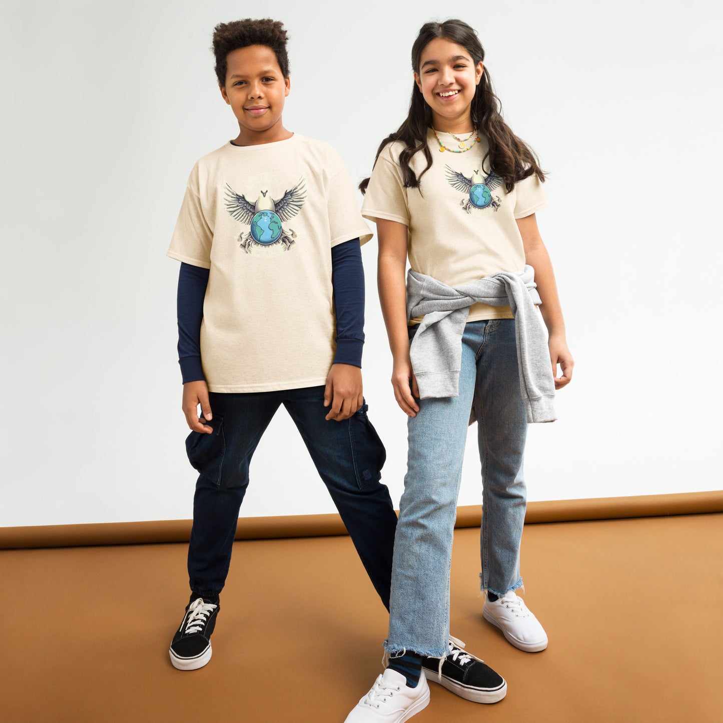 Youth classic tee, Peace and Respect,