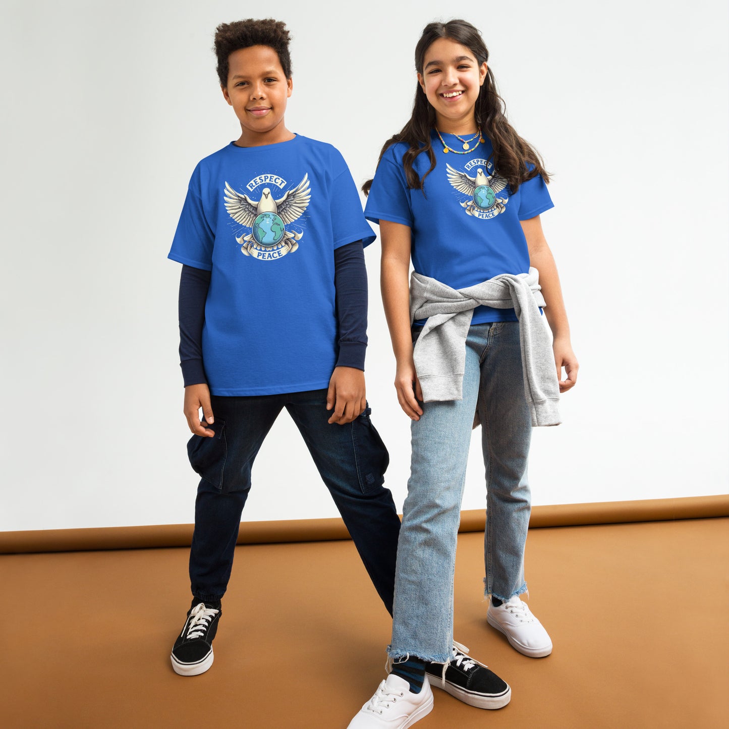 Youth classic tee, Peace and Respect,