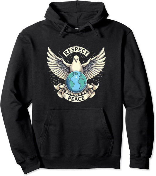 Respekt und Frieden auf der Erde Pullover Hoodie